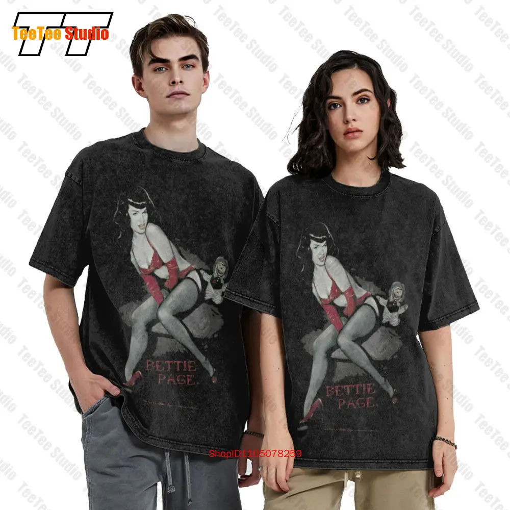 Bettie Page Monkey Business Licensed 1950S Pin Up Girl Model Vintage Oversized T-Shirt RDAY