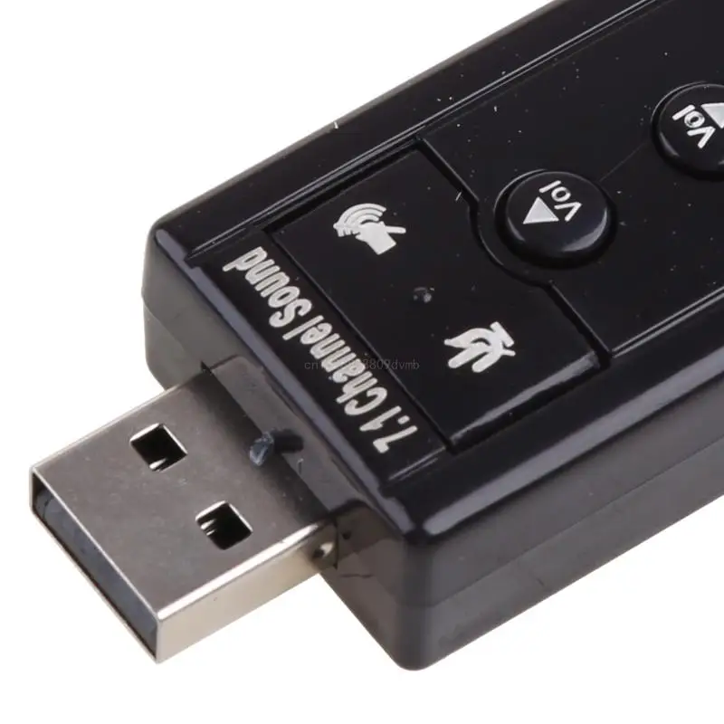 External USB Sound Card Virtual 7.1 Channel 3D Adapter Gaming Headsets Earphones Replacement for Desktop Notebook