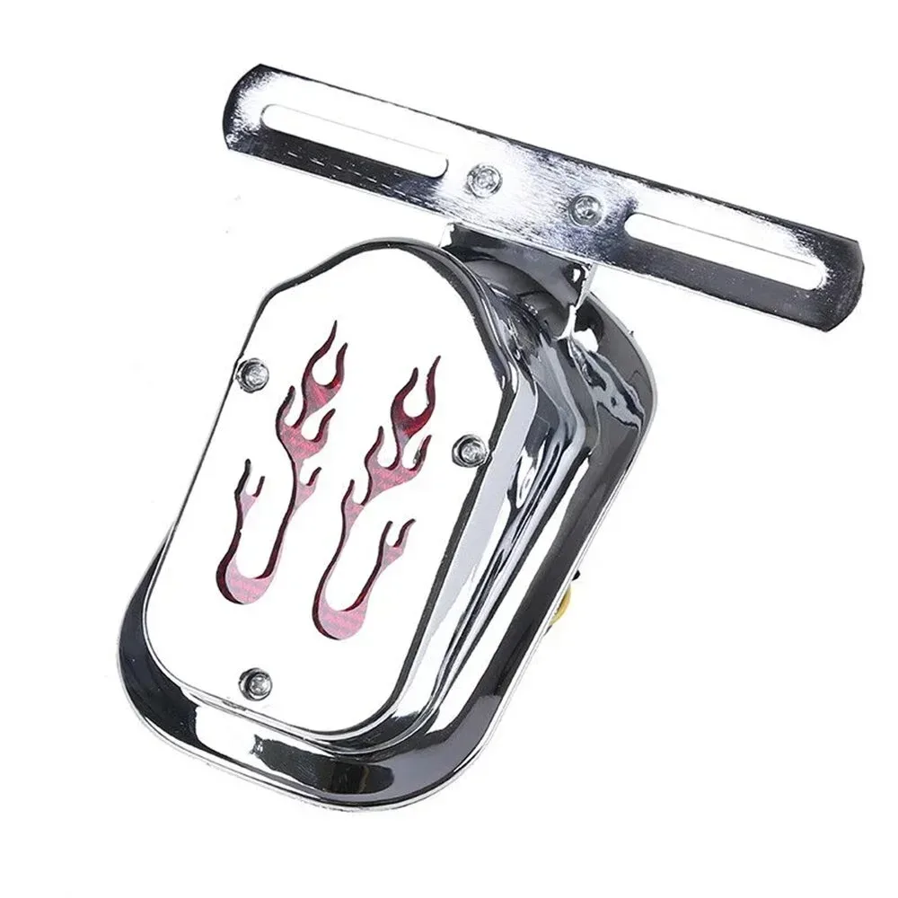 Motorcycle Metal Chrome Red Tombstone Brake Tail Light Signal For Harley Davidson Bike