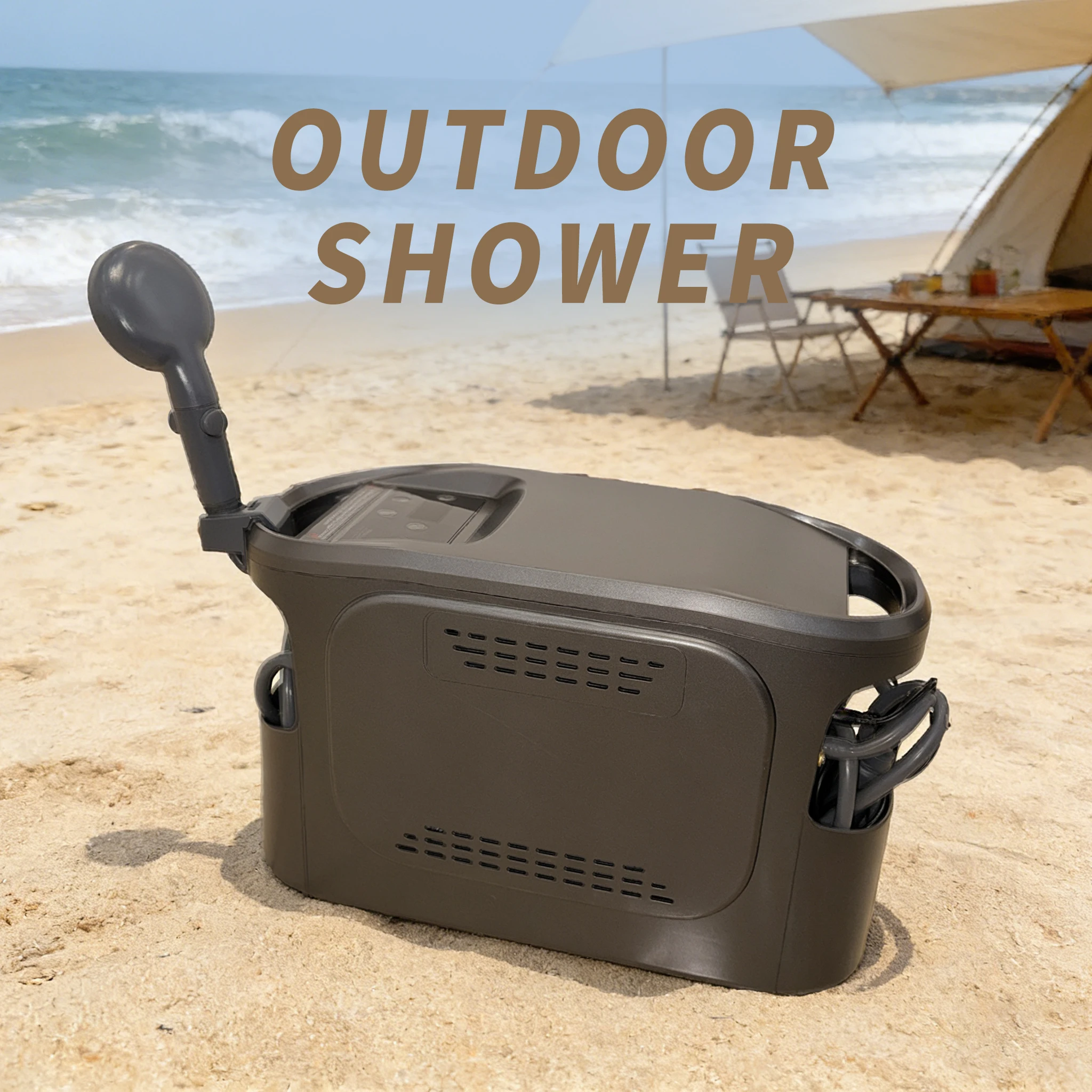 

ATV Portable Outdoor Gas Water Heater, Charging Via Car And Type-C, For Portable Camping Showers Instant Geyser Comfortable Bath