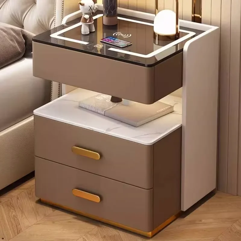 Lamp Design Nightstands Organizer Drawer Storage Luxury Modern Nightstands Bedside Nordic Stolik Nocny Furniture For Home