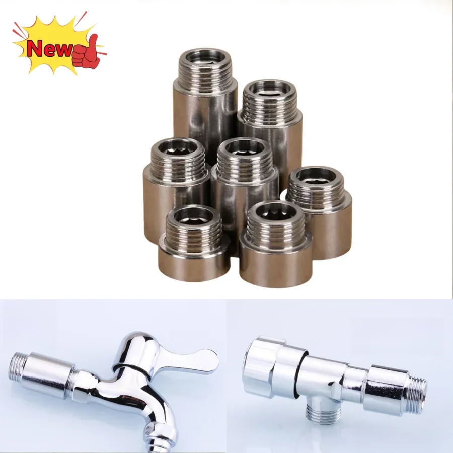 1pcs 1/2'' BSP Female Male Thread  Stainless Steel Pipe Fitting Connector Joint Adapter Extension Length 10/15/20/25/30/40/50mm