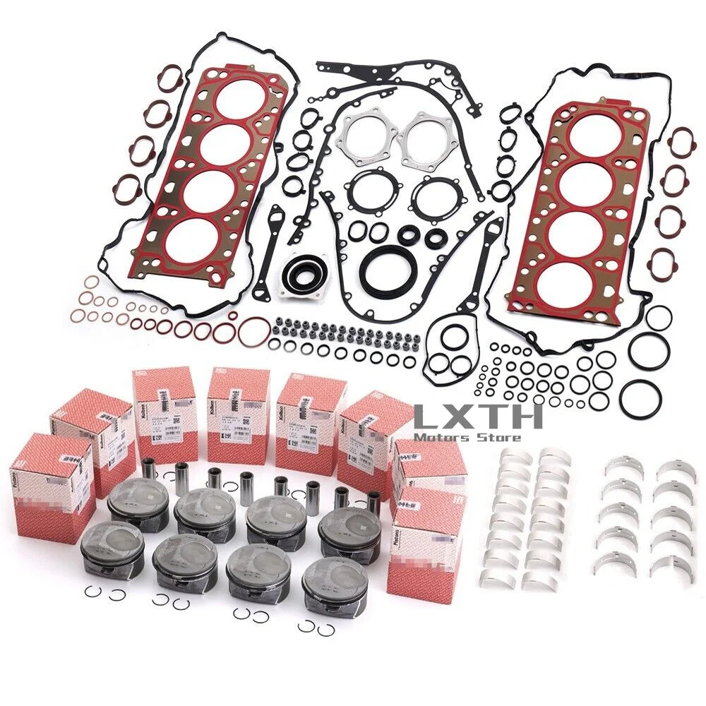 Engine Overhaul Pistons Gasket Kit For Porsche Cayenne Panamera S 4S GTS 4.8L V8 