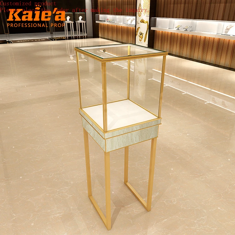 Shop Display Jewellery Furniture High End Stainless Steel Display Cabinet for Jewelry Store Custom Jewelry Showcase