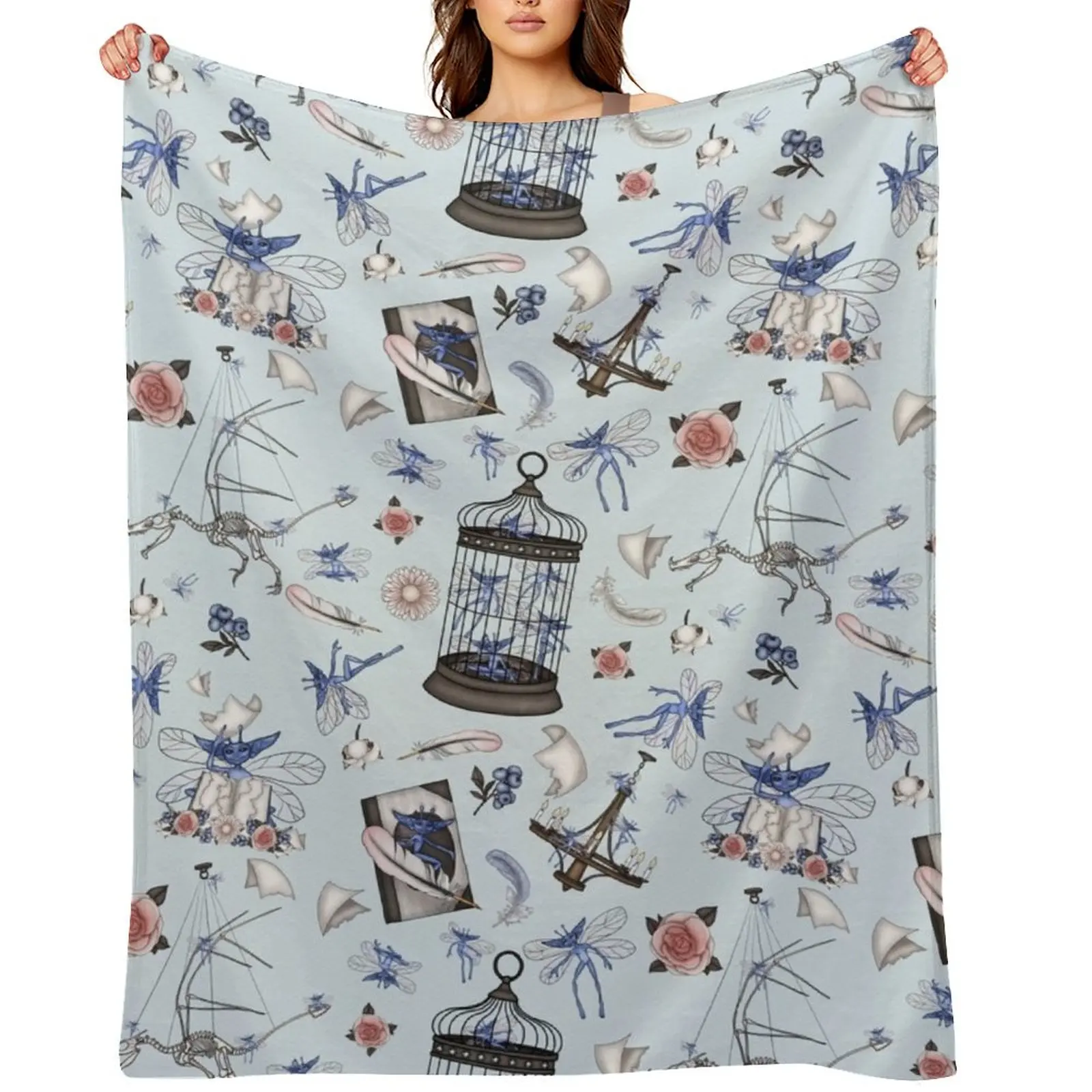 

Cornish Pixies Throw Blanket Single Sofa Quilt Retros Blankets