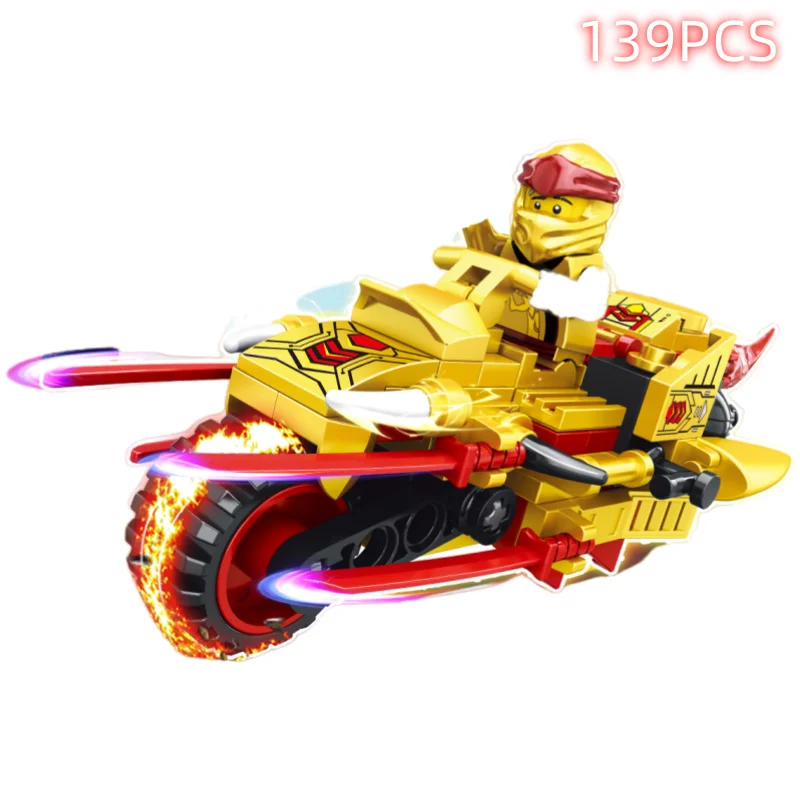 Technical Expert Famous Motorcycle Ninja Building Blocks Mini Model Action Figures Simulation Locomotive Transformation Toy Gift