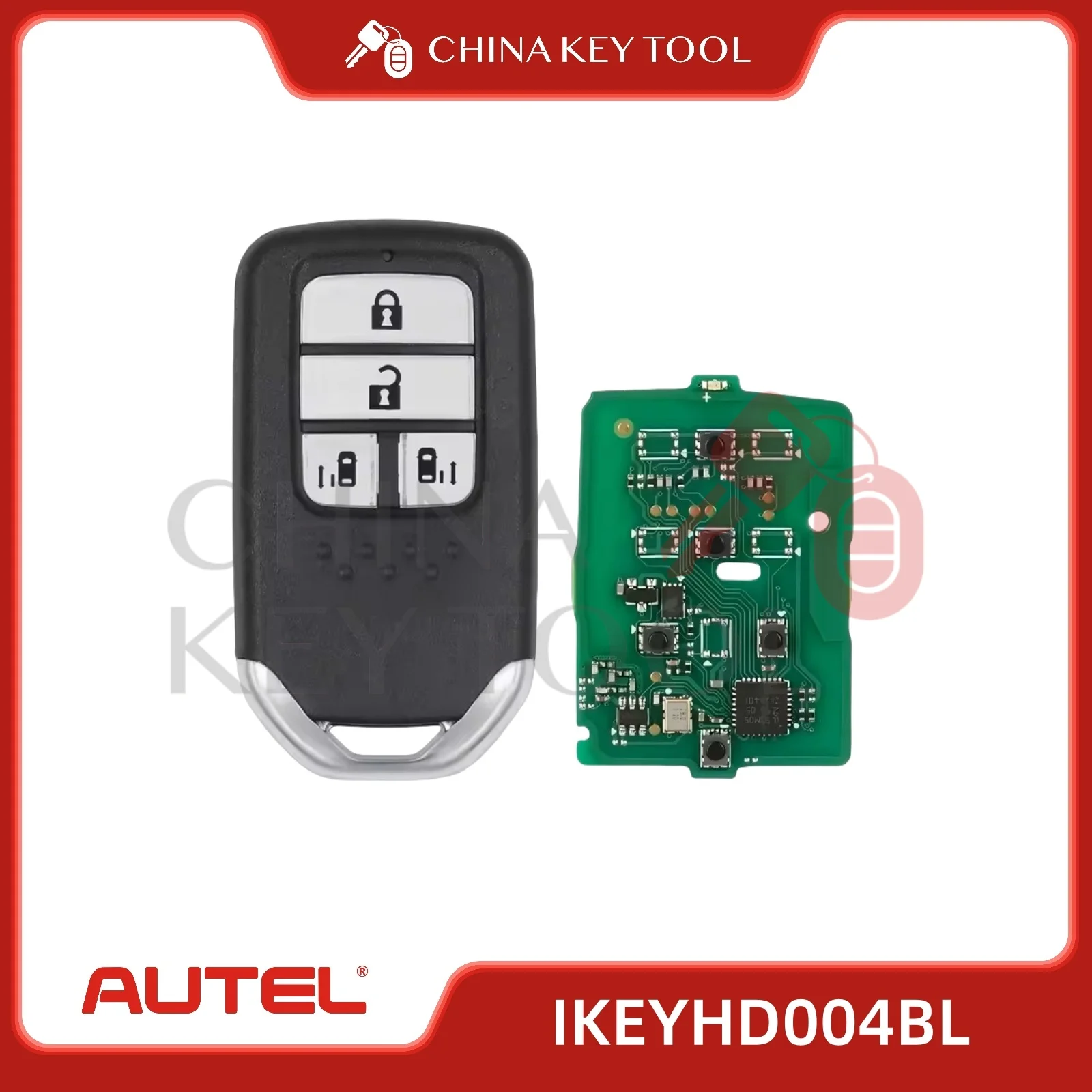 

1PCS Autel IKEYHD004BL HD004BLUniversal Smart Remote Key 4 Buttons For Honda For Autel Smart Key For KM100 IM508 IM608 KM100E
