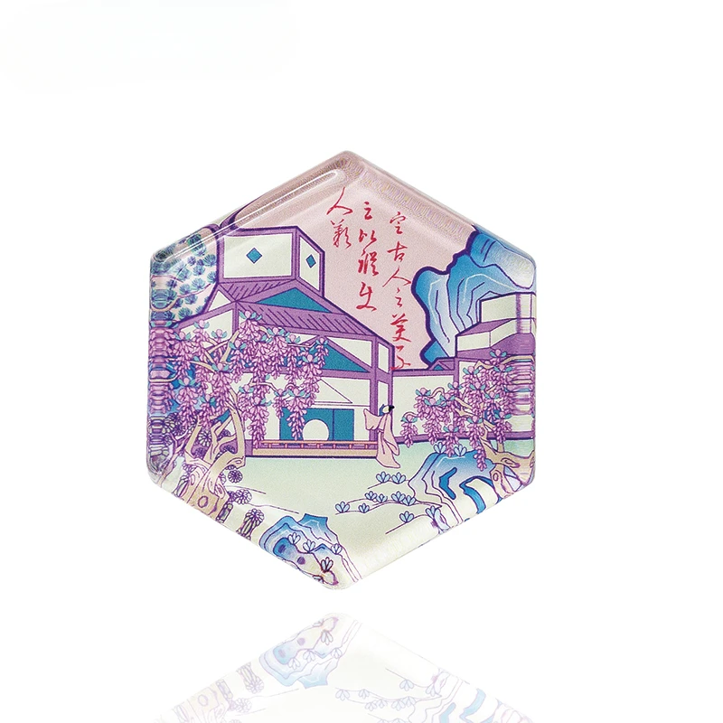 

**Crystal Magnetic Refrigerator Sticker Subo Architectural Creative Sticker Exquisite Decoration
