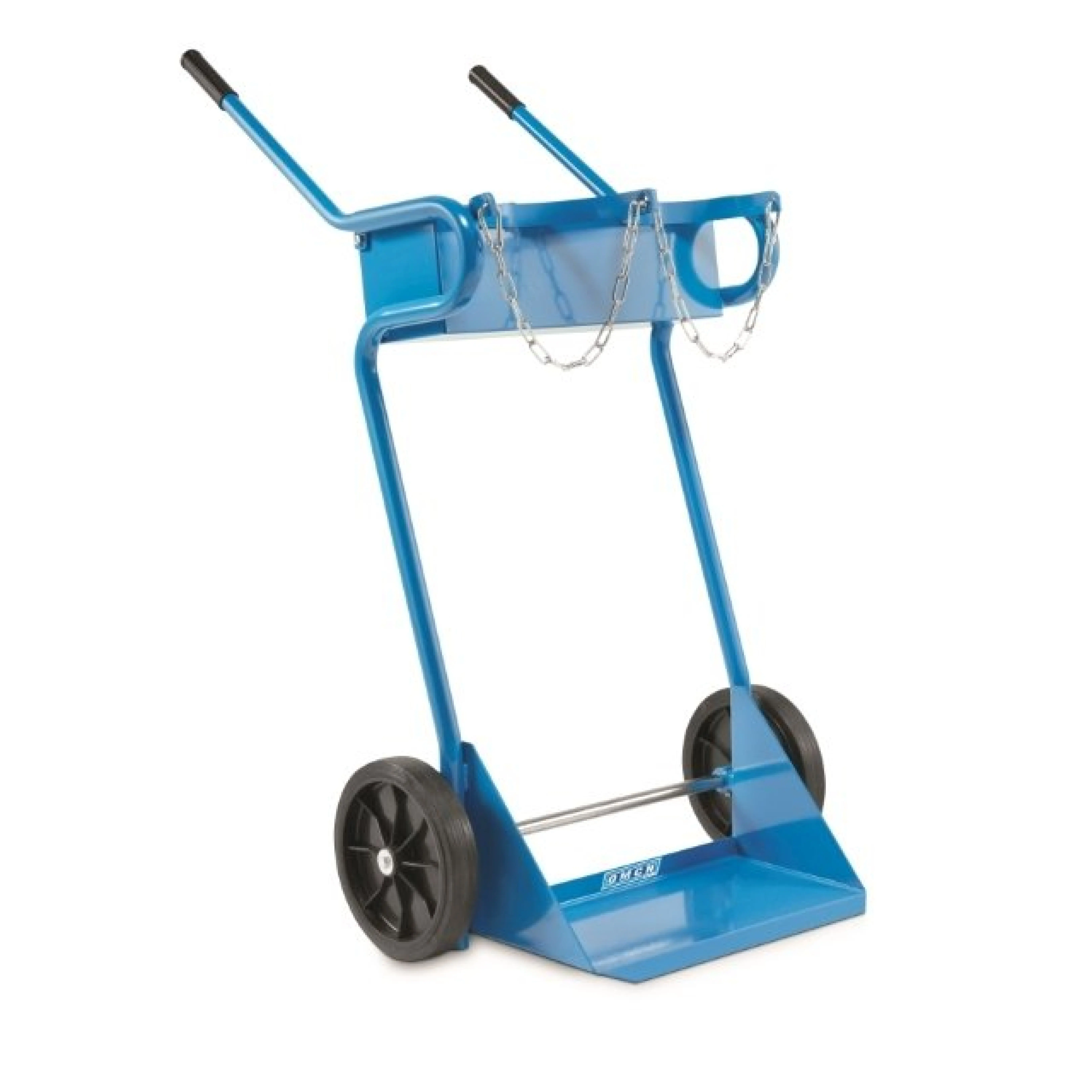 OMCN 2064 Cylinder Trolley 200 kg Capacity 250 mm Wheels 140 cm Height Suitable for gas cylinders and trolleys