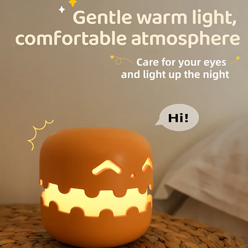 Pumpkin Lantern Bedhead Halloween Fun Decoration Atmosphere Light Creative Gift Nightlight room decoration lamp