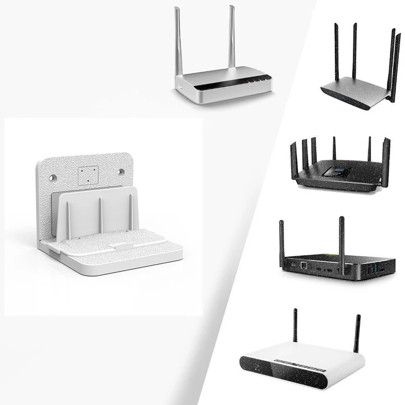 BNGF-Soporte de pared, soporte de decodificador/enrutador/modem óptico/interruptor/dispositivo de pantalla inalámbrico montaje en pared Universal blanco