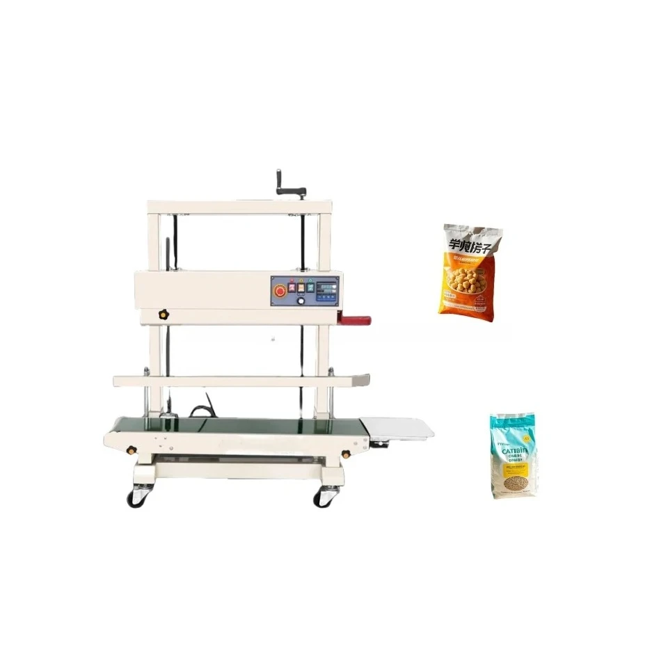 

Continuous Band Big Bags Sealer Expire Date Coding Function Sealing Food Commercial Packaging Machine