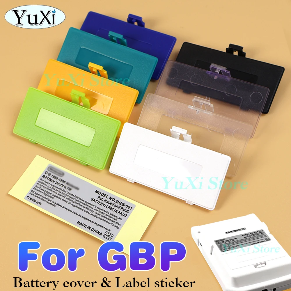 

1Pc Battery Cover Case For Gameboy Pocket GBP Battery Lid Door Shell With Back Shell Lables Sticker Replacement Part