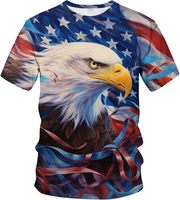 LAOLIUSN Men's 3D Eagle Print T-Shirt - Patriotic Theme,Animal Graphic Tee bad bunny hoodie  bored ape