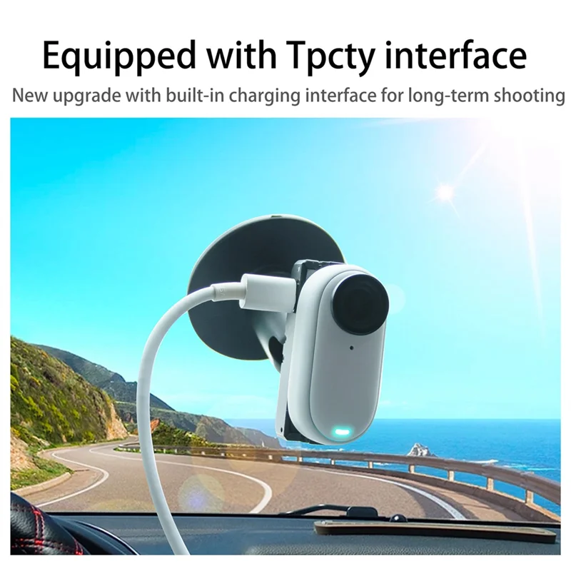 B68C Pivot Stand For Insta360 GO 3 With Type C Interface, With 360° Rotating Action Camera Quick Replacement For VLOG