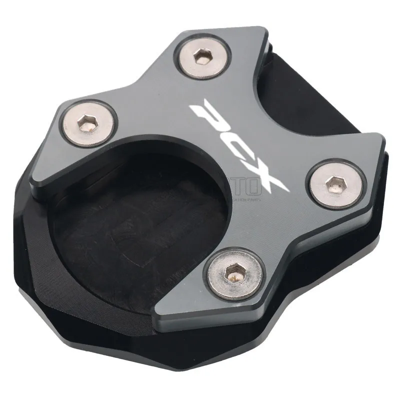 Motorcycle CNC Kickstand Foot Side Stand Support Extension Enlarger Pad For HONDA PCX125 PCX150 PCX 125 150 2018 2019 2020 2021