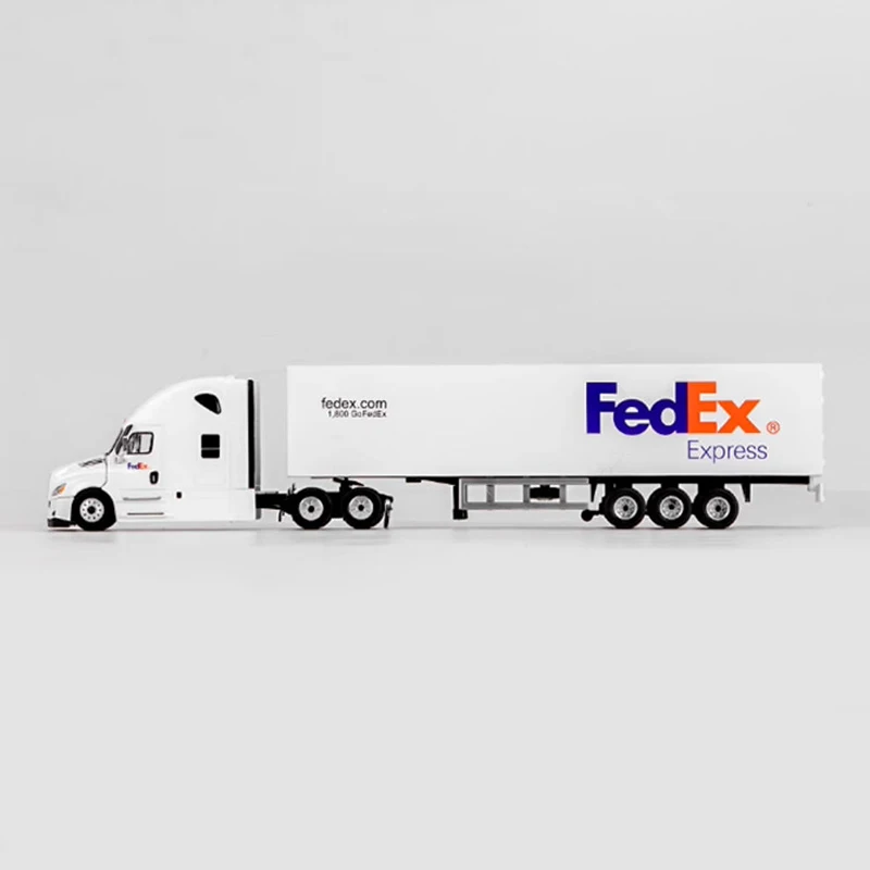 Perka 1:64 شاحنة حاوية الشحن نموذج النمط الأمريكي شاحنة شحن اللوجستية DHL FedEx سبيكة نموذج سيارة هدية لعبة #5