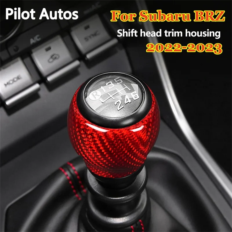 

2022 2023 For Subaru BRZ Car Gear Shift Knob Cover Trim Rear Carbon Fiber Sticker