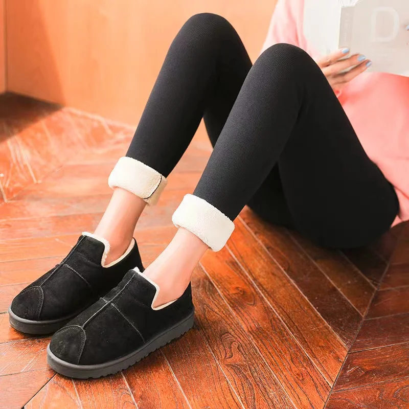 Leggings invernali da donna in velluto foderato in pile, pantaloni caldi, leggings a vita alta, solidi, comodi, elastici, termici, taglie forti