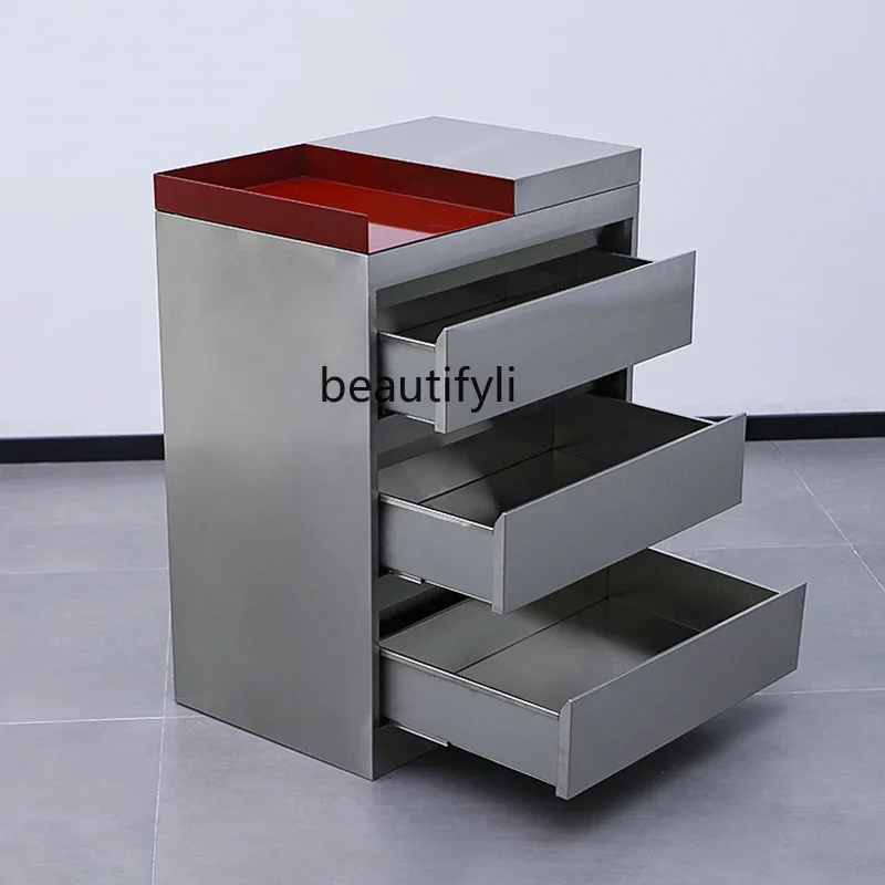 

smt03 Hair Salon Stainless Steel Work Cabinet for Hair Salon Tool Cabinet Barber Shop Storage Locker