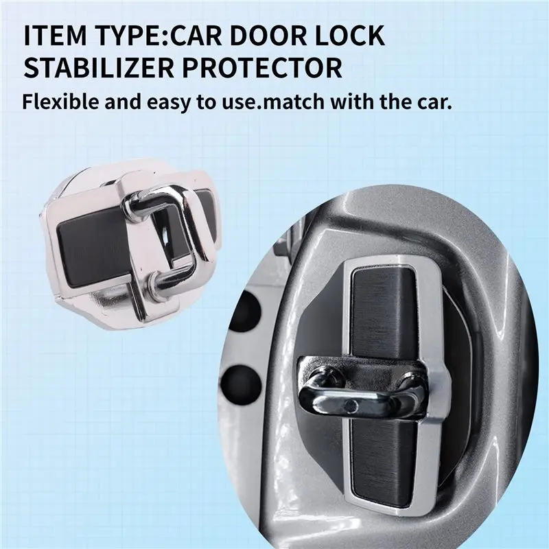 AS57-1Set Car For Door Lock Buckle Upgraded Stabilizer Cover Latches Stopper For Lexus-Toyota Series Eliminate Abnormal Spac