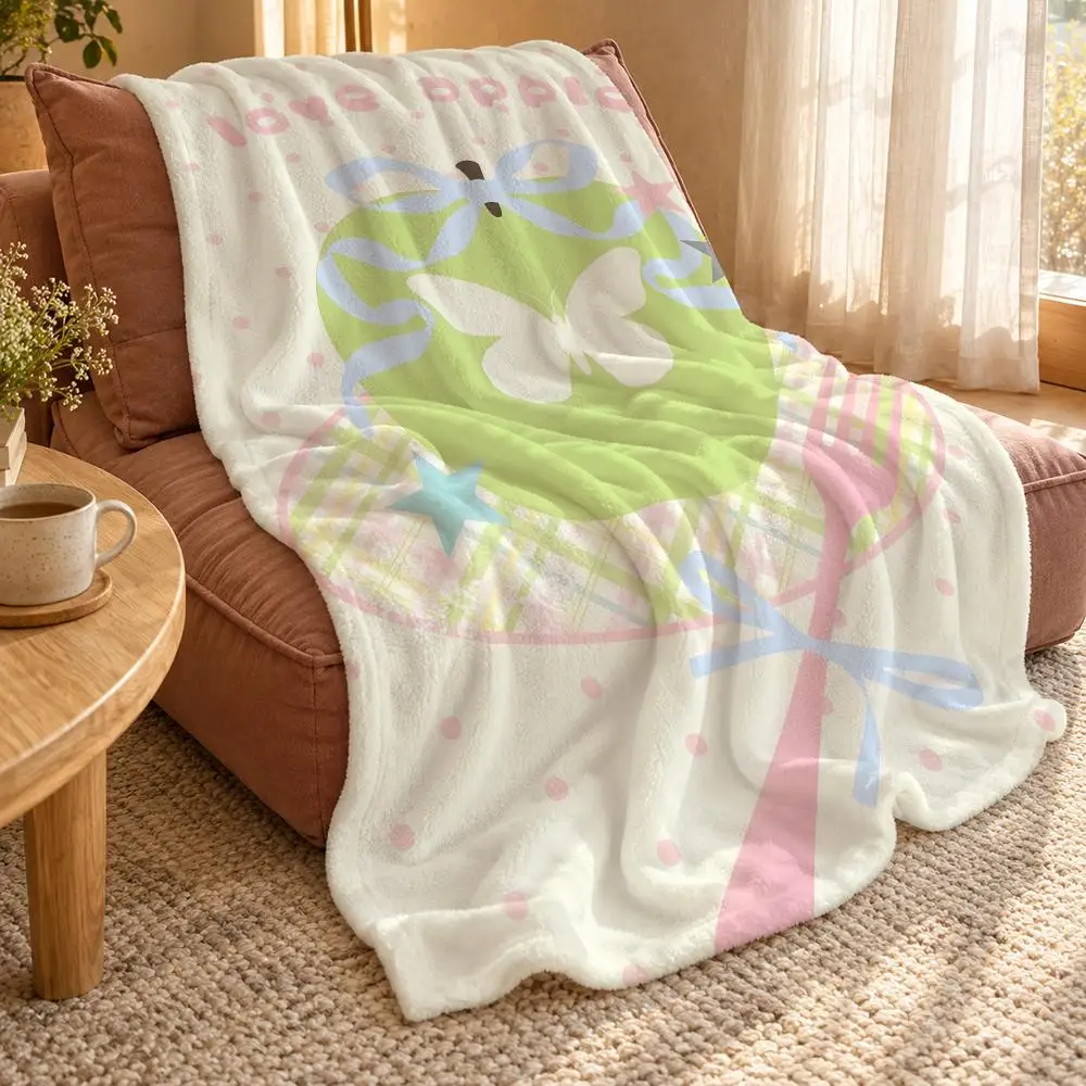 Simple Attractive Apples Throw Double Sided Flannel Throw Blanket Soft Travel Camping Sofa Bed Home