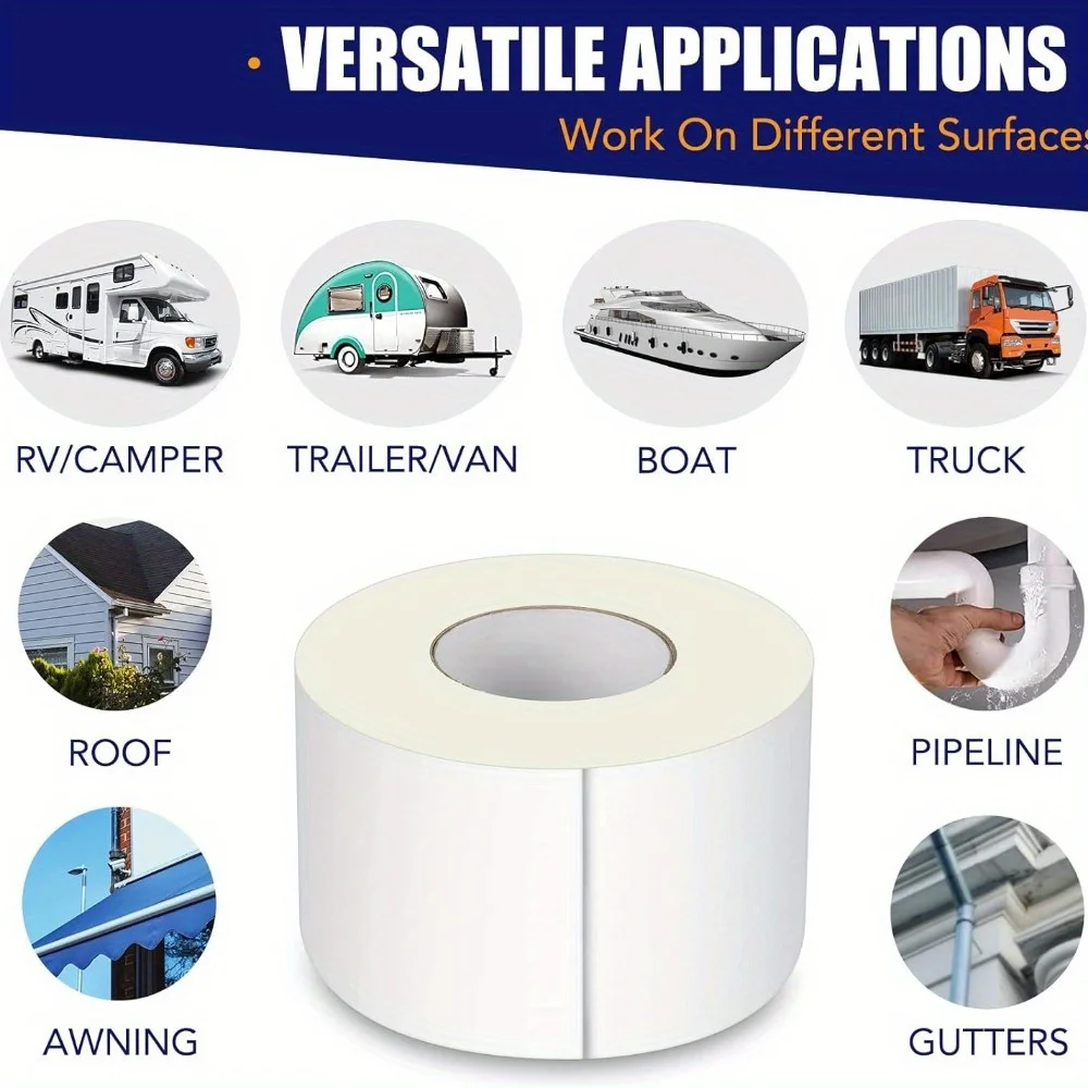 RV roof tent tape, suitable for RV maintenance, window sealing, hull sealing, truck and trailer roof sealing RV sealing tape