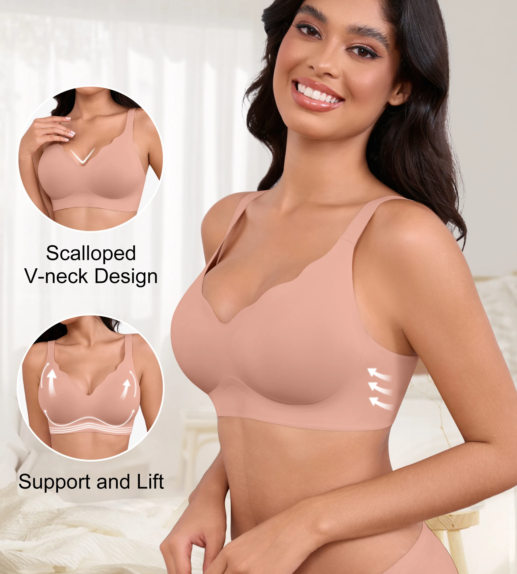 Mastectomy Bra Pocket - Gran Oferta Verano Sujetador Push-Up Inalámbrico