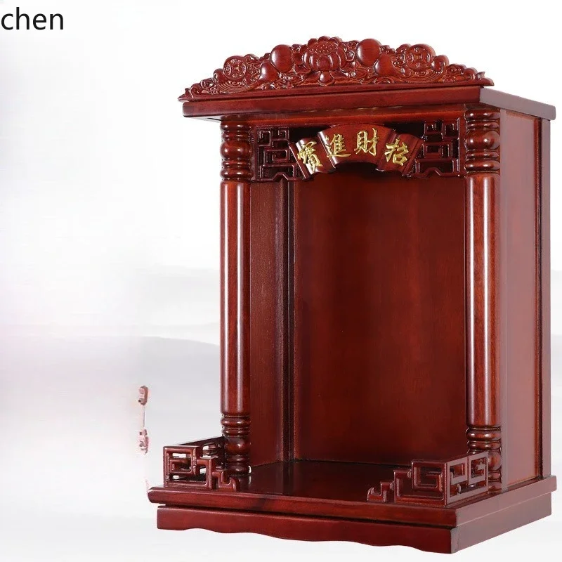 solid wood   niche for home offering utensils guan gongye shrine altar table cylindrical wealth style buddhist niche altar