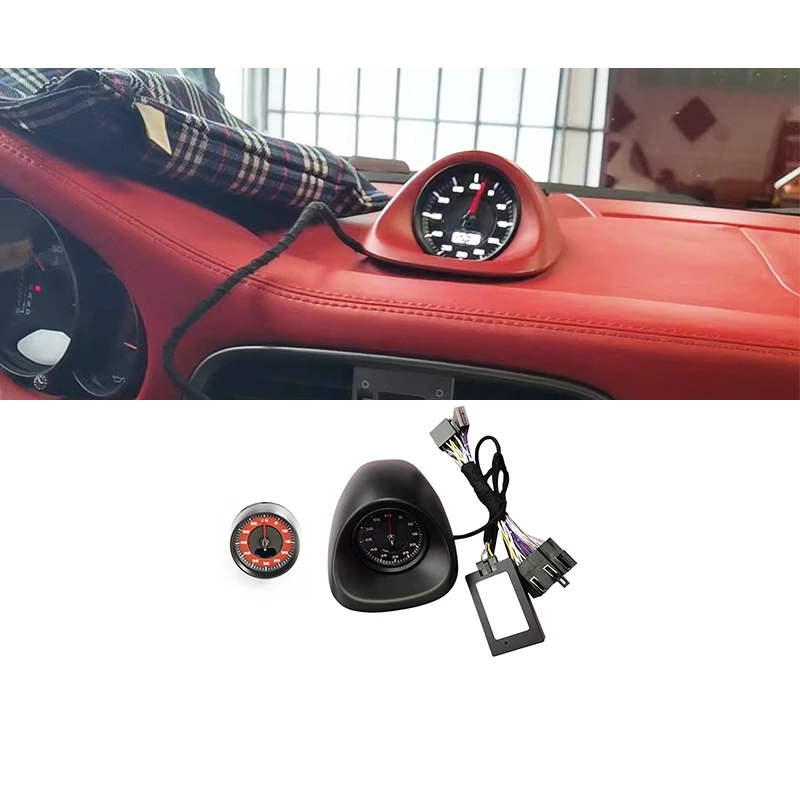 

For Porsche 911 2006-2012 Carrera 997 Dashboard Speedometer Clock Stopwatch Console Black Red Color