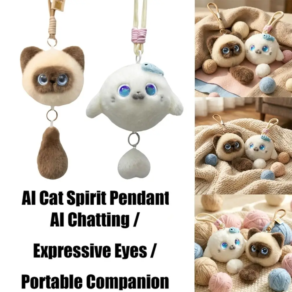AI Continuous Dialogue AI Cat Intelligent Voice Communication Winking Interaction AI Companion KeyChain Personal Companion