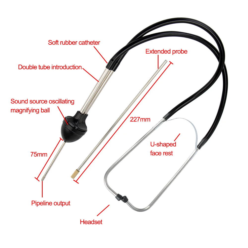Auto Engine Hearing Tool Car Engine Block Diagnostic Tool Professional Engine Analyzer Mechanics Cylinder Stethoscope
