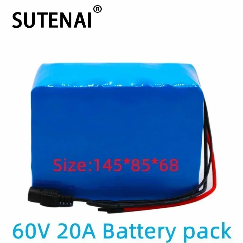 

60V 16S2P 20Ah 18650 Li-ion Battery Pack 67.2V Lithium Ion 20000mAh Ebike Electric bicycle Scooter with 30A BMS 750W 1000Watt