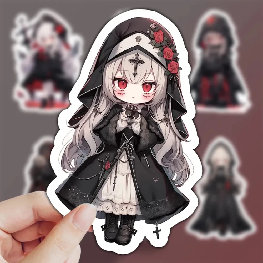 

10/30/60pcs Dark Gothic Lolita Girl Cartoon Stickers Kawaii Anime Graffiti Decals DIY Laptop Suitcase Phone Car Sticker Packing