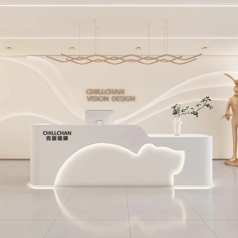 

Receptionist Reception Desk Store Table Counter Reception Desk Study Infodesk Counterdesk Bancone Per Negozio Luxury Furniture