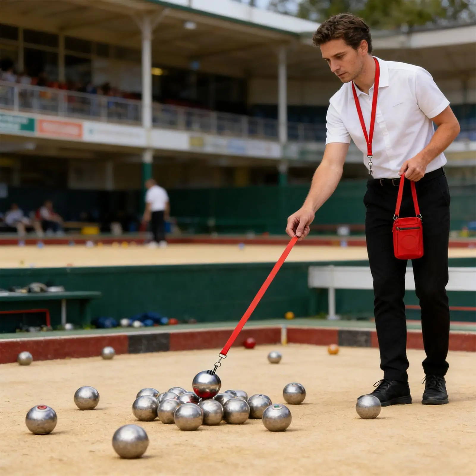 Bocce Balls Picker Magnetic No-Bend Grabber Bocce Balls Training Grabber Tool for Adults Women Players Exercise Outdoor Indoor