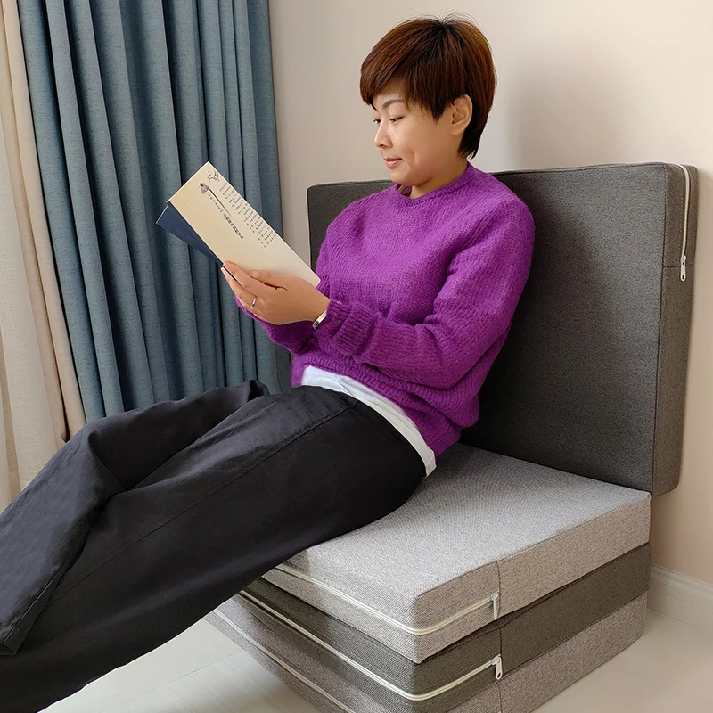 

Japanese Style Floor Nap Sleeping Pad Foldable Tatami Mattress Thick Memory Sponge Cushion Space-Saving Floor Bed for Office