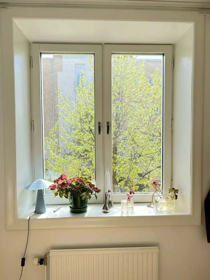 Household balcony manual panoramic view Two Leaf Casement Window Energy Efficient Aluminum Alloy Frame Casement glass Windows