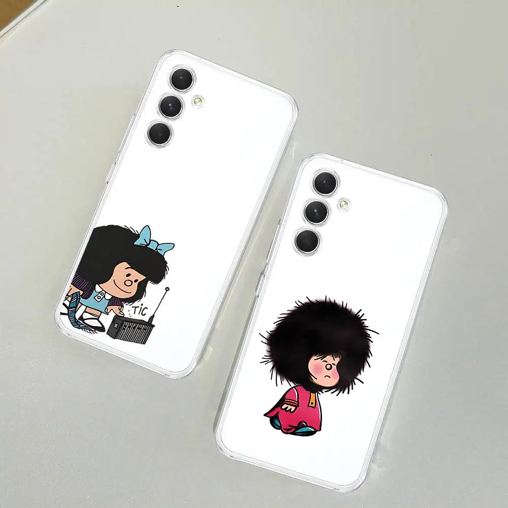 

Gute M-Mafalda Phone Case For Samsung Galaxy A52 A12 A51 S21 Edge S22ULTRA S23 S24 S25LITE Plus Ultra Transparent Cover
