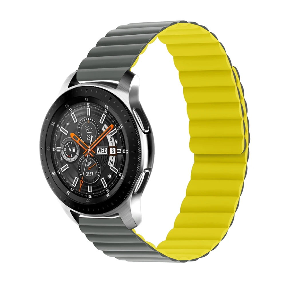 Silicone Magnetic Strap For Samsung Galaxy watch 3/4 Huawei watch 3 Pro/GT2 Adjustable sports watch wristbands For Amazfit GTR