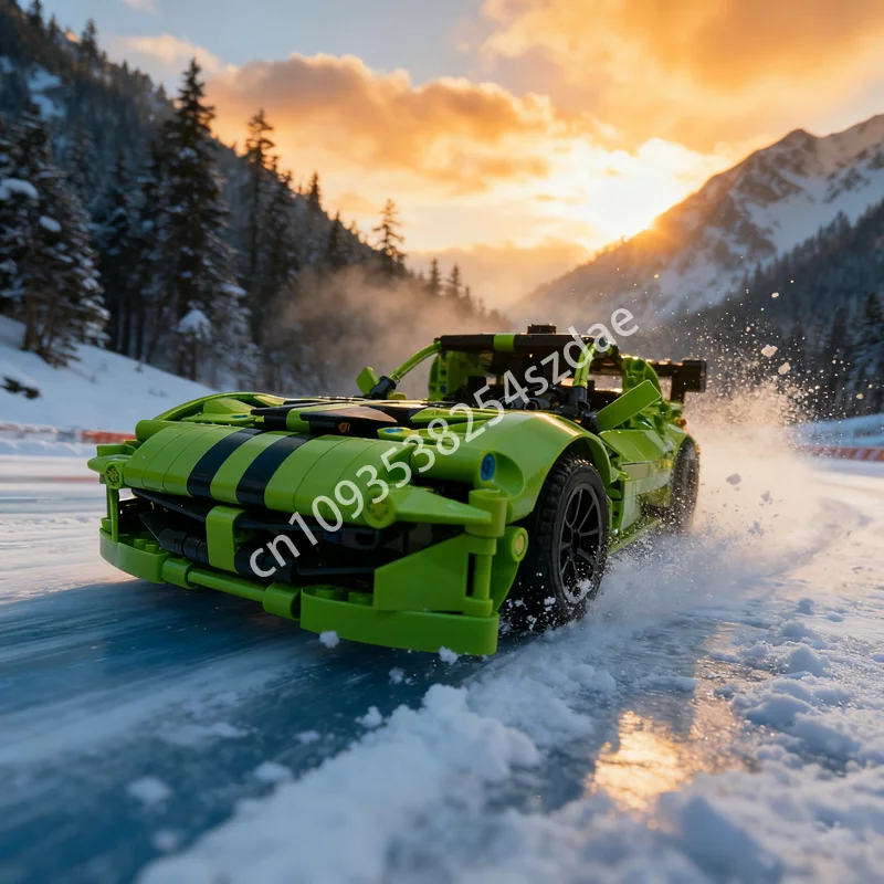 765 قطعة MOC فايبر النموذج الفني اللبنات العمارة تجميع DIY بها بنفسك فكرة الإبداعية لعبة الطوب الاطفال هدايا عيد الميلاد عيد الميلاد #1