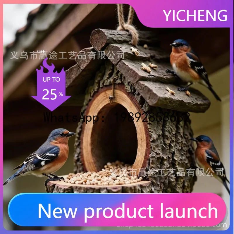 

LYY Resin house bird feeder ornament - premium, unique outdoor garden nest decorative craft