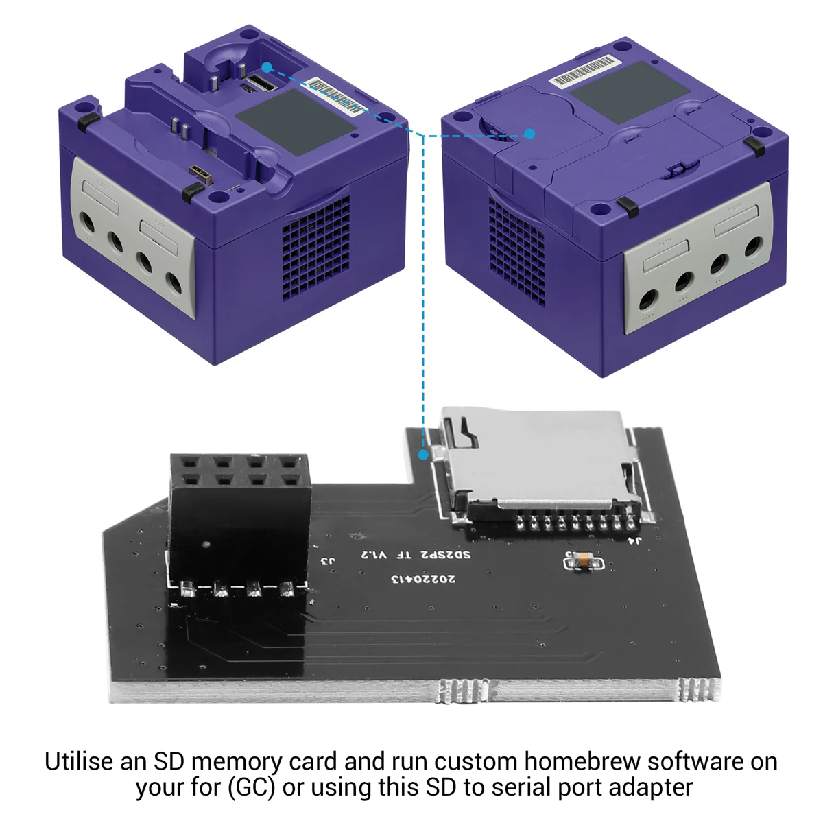 ニンテンドーゲームキューブ用SDカードアダプター,sd2sp2 pro,tfカードリーダー,ngc ntscシリアルポート,sdl micro-sd tf
