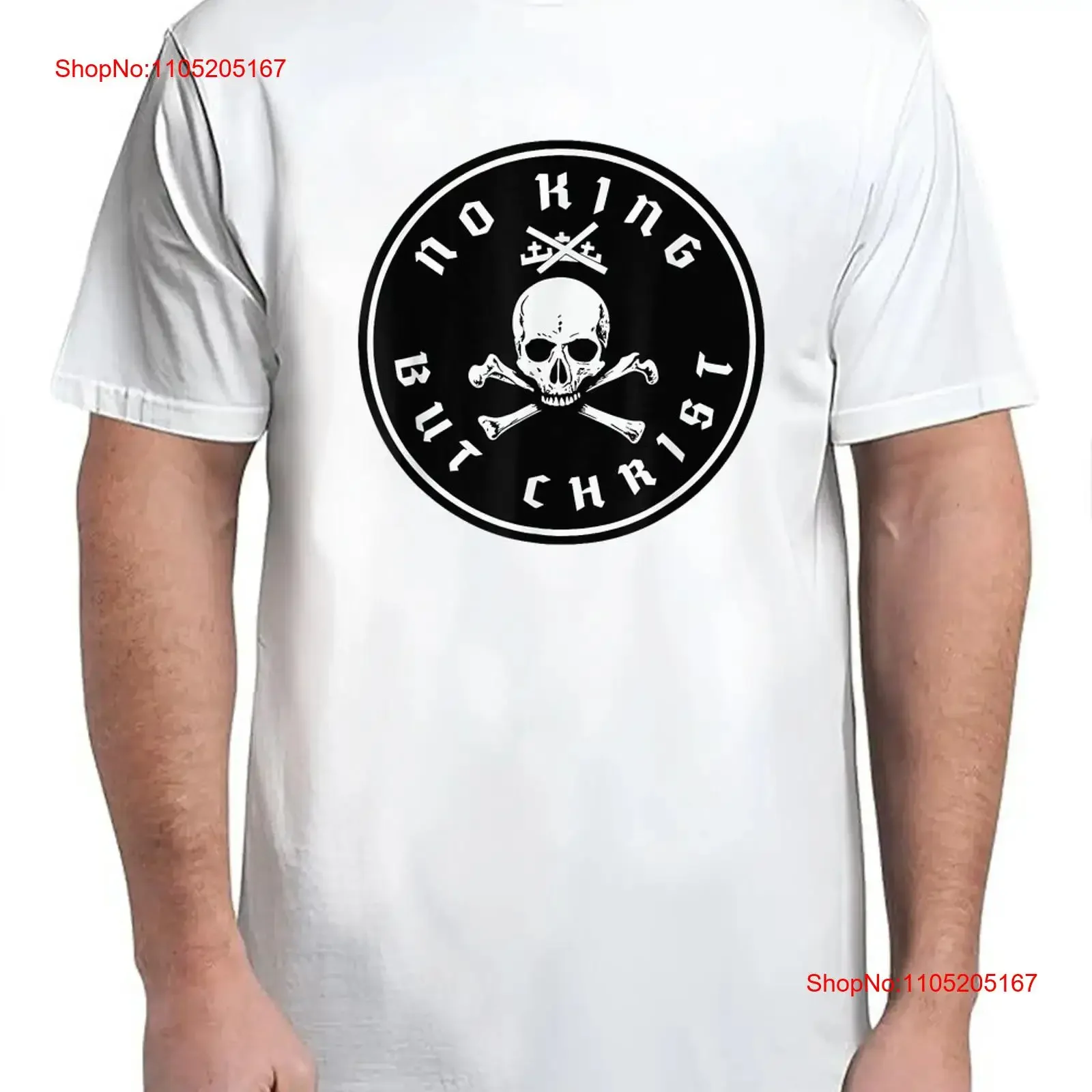 لا الملك ولكن المسيح خمر الكبار S 4XL تي شيرت خمر غسلها أنيق تنفس موضة عادية امتدت للارتداء اليومي
