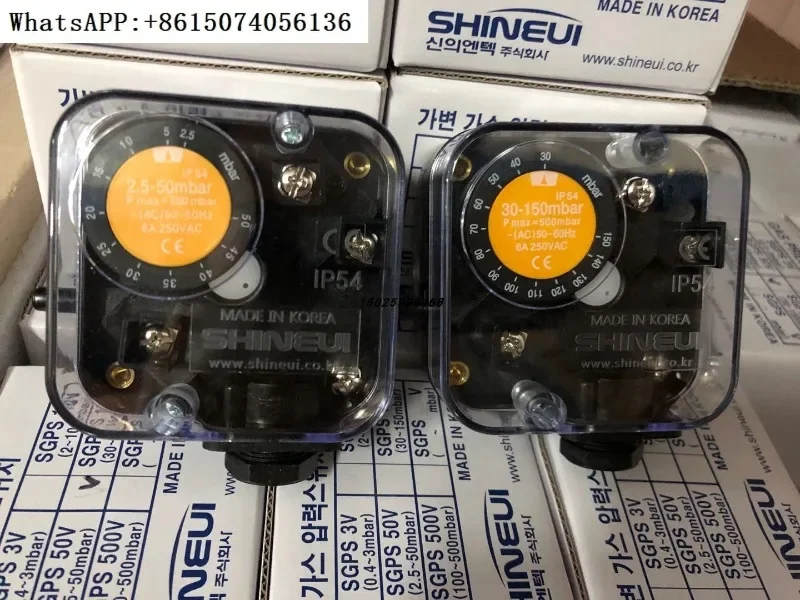 Gas pressure switch SGPS-3V, 10V, 50V, 150V, 500V, SAPS-3V