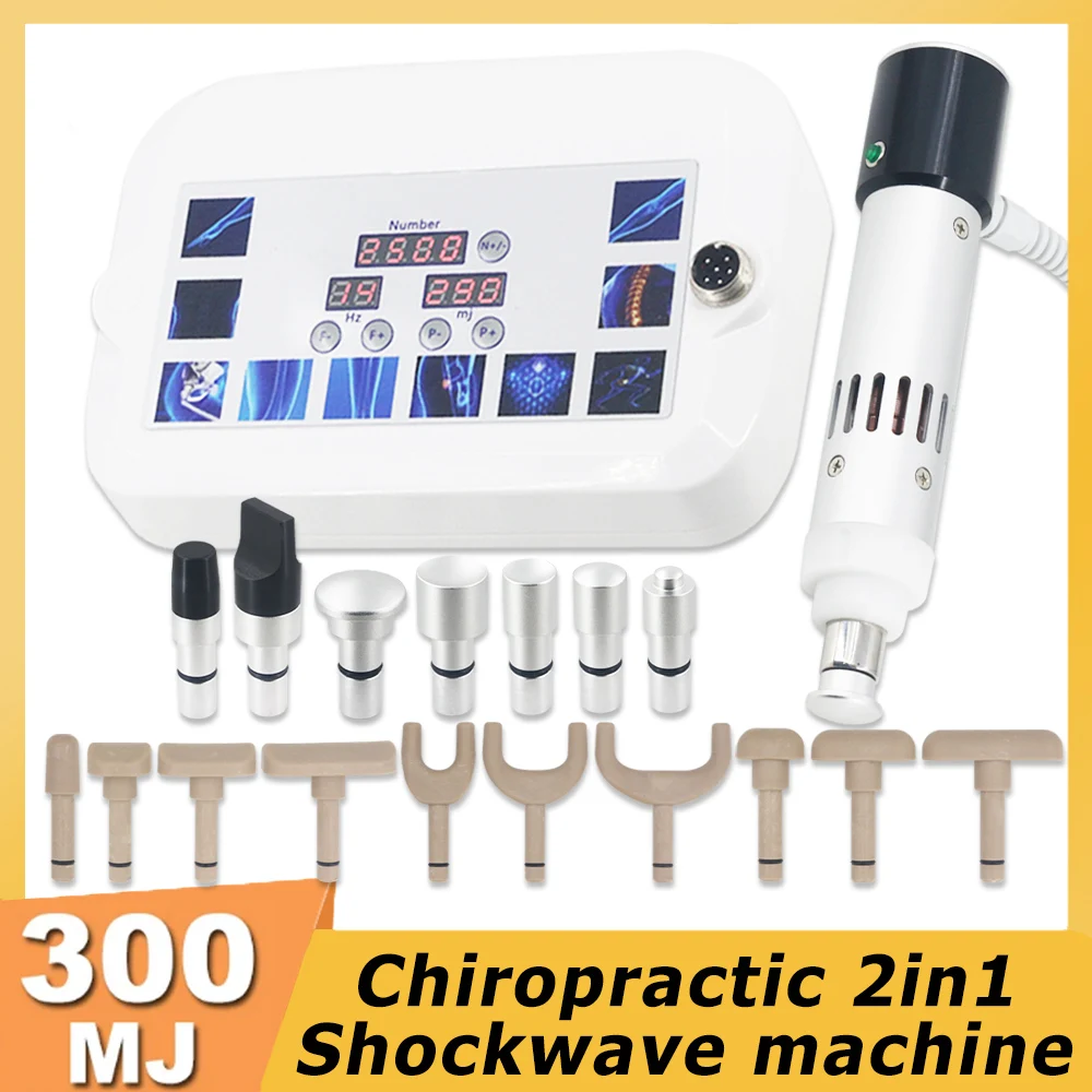 

300MJ Shockwave Therapy Machine For Male Erectile Dysfunction Body Massager Pain Relieve 2in1 Shock Wave New
