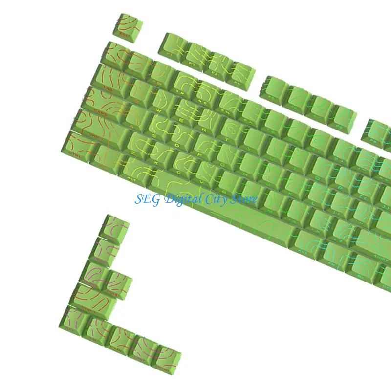 U75B Wear Resistant PBT Keycaps For Mechanical Keyboard Side Print Keycap Set