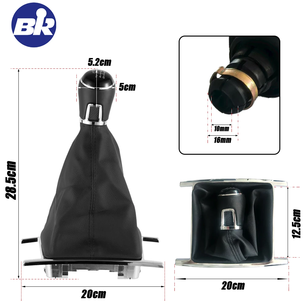 Neues Produkt Schaltknauf 5/6 Gang Innenzubehör für VW Amarok 2010–2022, wunderschöne Autoteile aus Leder im Vintage-Design ﻿ – Detail 2