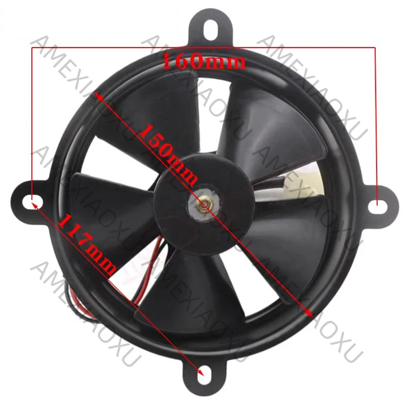 12V Slim Thermo Electric 6 Inch Radiator Cooling Fan High Performance For 150c 200cc Quad Dirt Bike ATV Buggy AMEXIAOXU