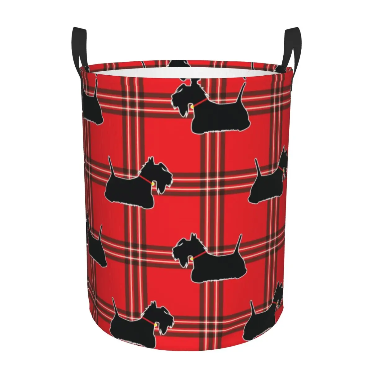 Scottie Dogs Laundry Basket Collapsible Pet Scottish Dog Clothes Hamper for Baby Kids Toys Storage Bag